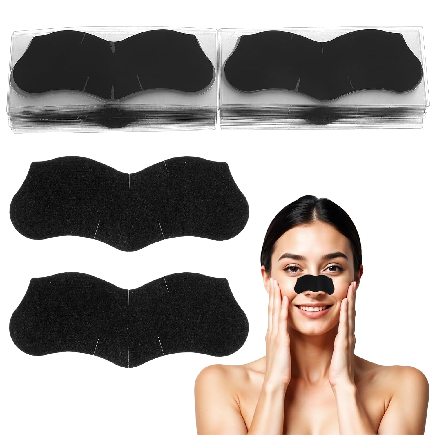 Charcoal Pore Strip - 15 Tiras de Carbón de Bambú