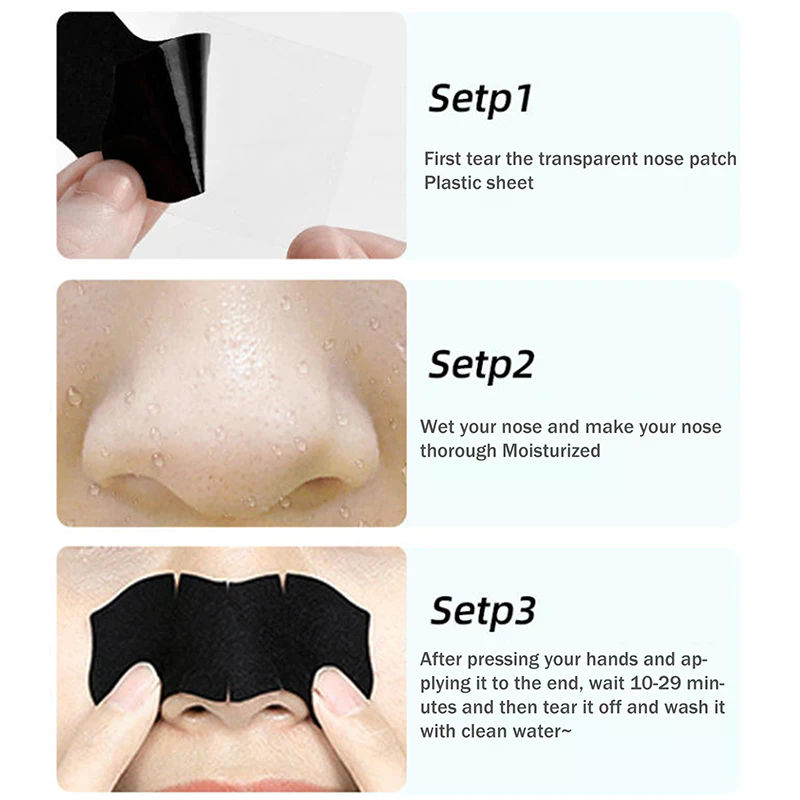 Charcoal Pore Strip - 5/15/25/50 Uds carbón de bambú eliminación