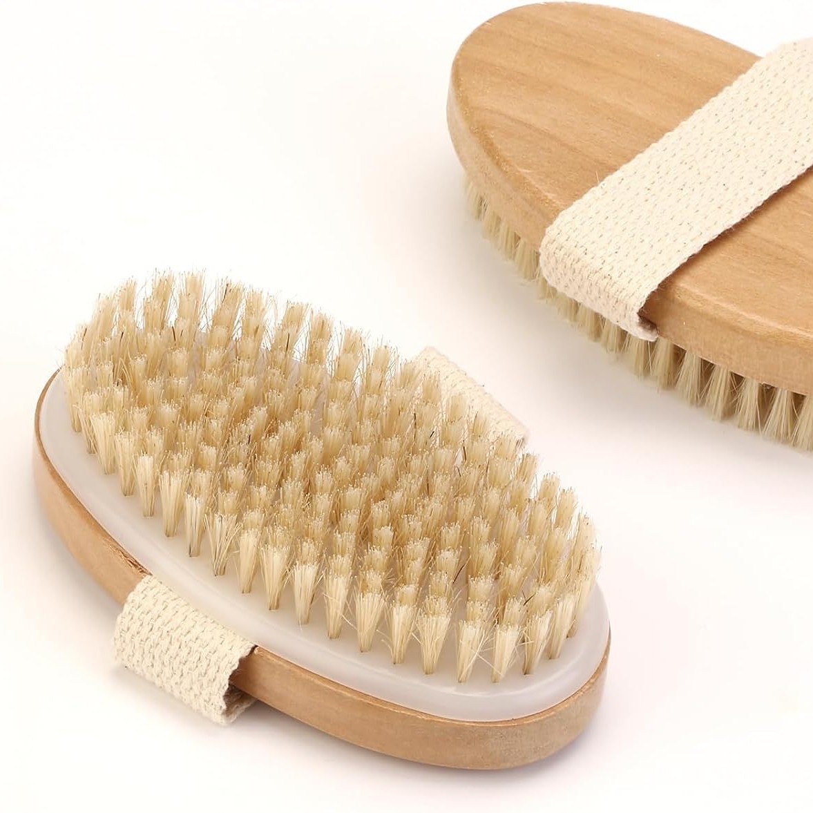 Skincare B Erl - Cepillo corporal de cerdas de madera,