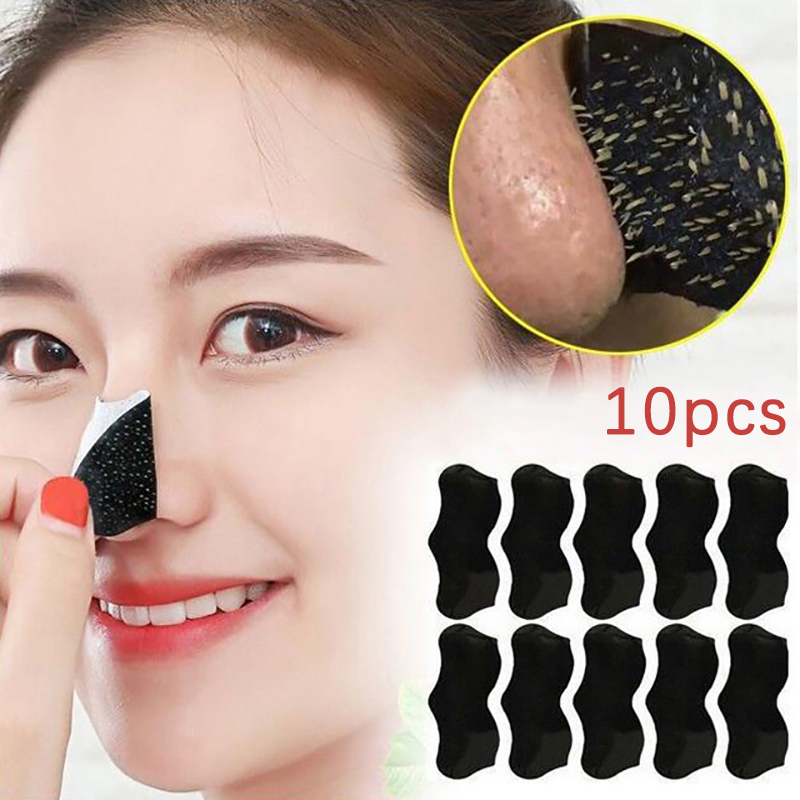 10 Piezas de Tiras Nasales par - Charcoal Pore Strip reseña y precio