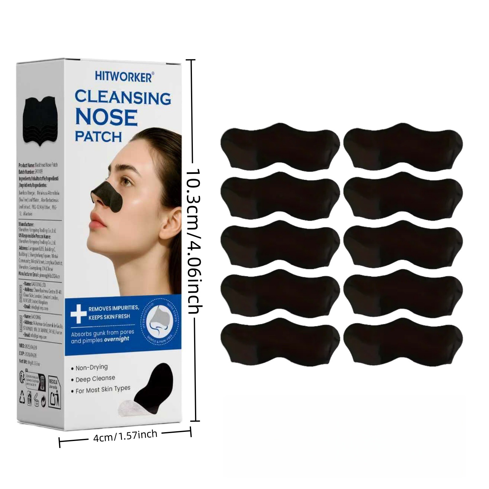 HITWORKER Parches Quita Puntos - Charcoal Pore Strip reseña y precio