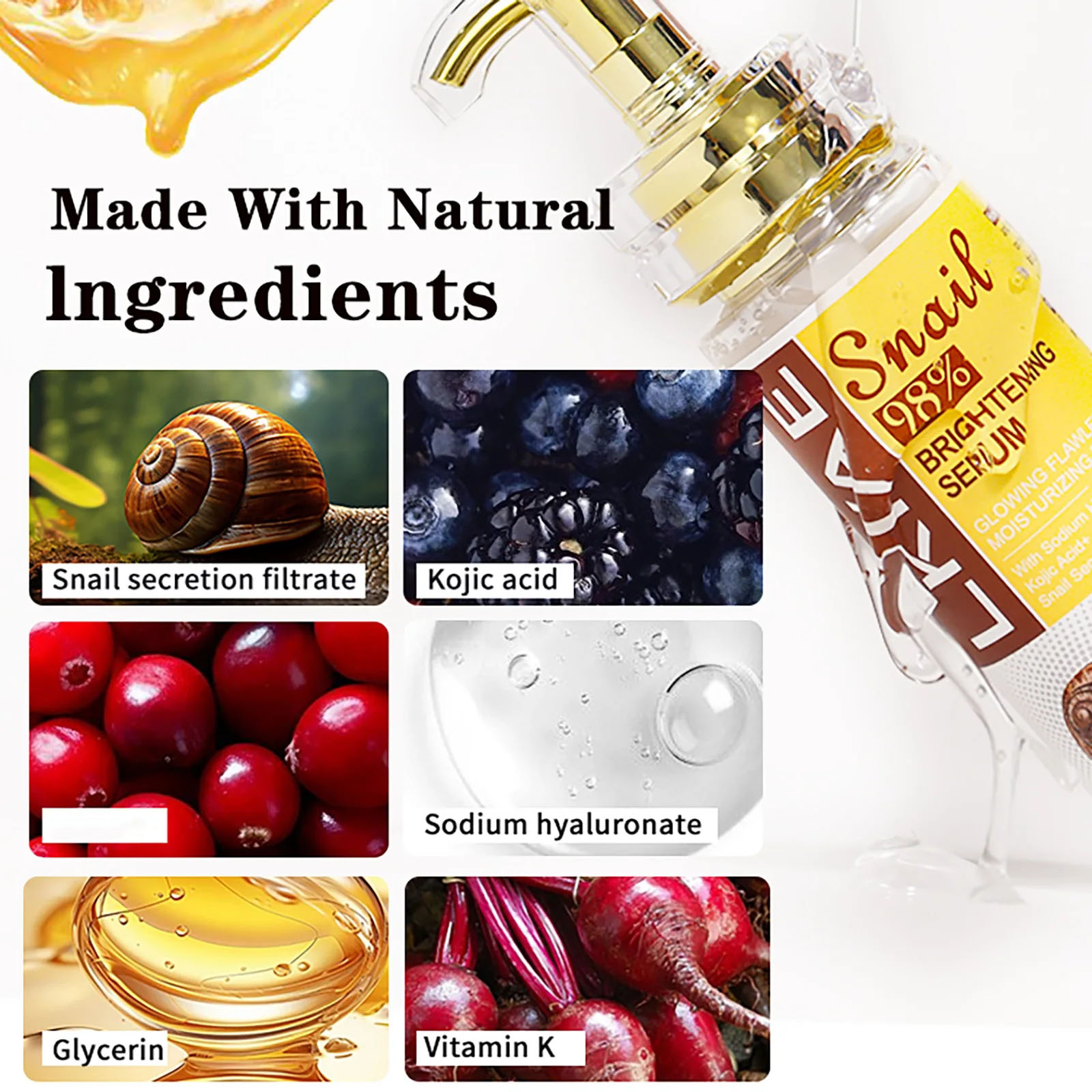 AILKE Suero blanqueador con ex - Snail Mucin Essence reseña y precio