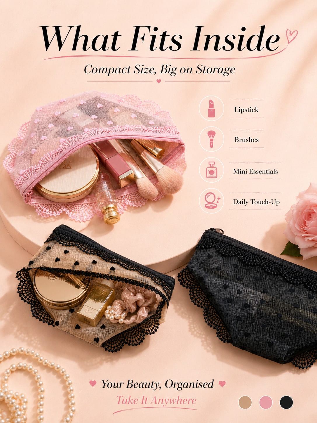 Bolsa de maquillaje transparen - Skincare B Erl reseña y precio